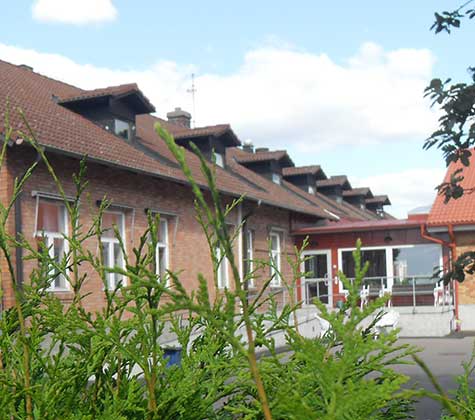 Utsidan av en boendebyggnad